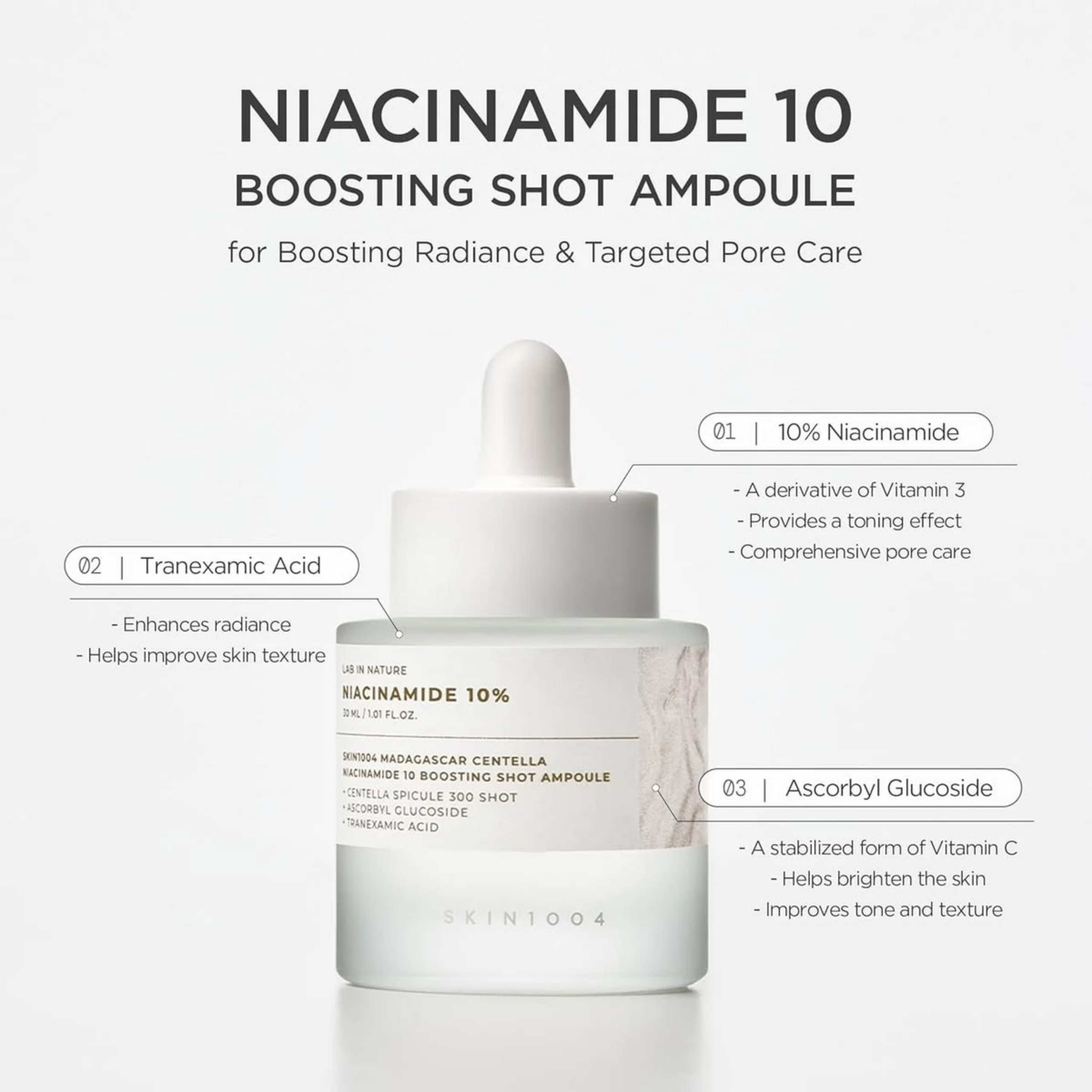 SKIN1004 Niacinamide 10 Boosting Shot Ampoule 30ml