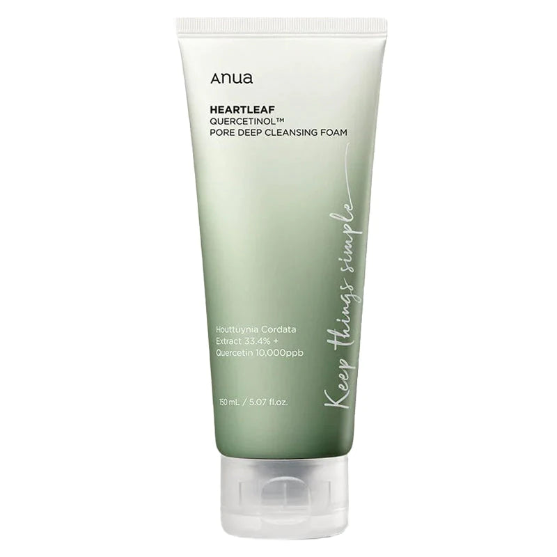 ANUA Heartleaf Quercetinol Pore Deep Cleansing Foam 150ml - Espuma Limpiadora con Ácido Salicílico