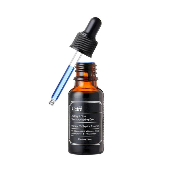 Dear Klairs Midnight Blue Youth Activating Drop 20ml - Ampolla con Factor de Crecimiento EGF